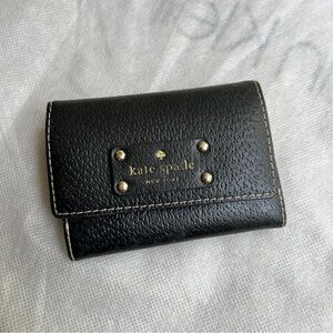 Kate Spade small wallet ID holder coin purse leather black